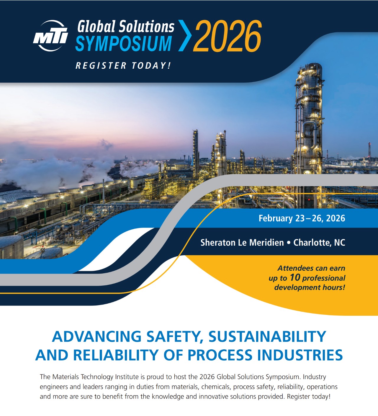 MTI 2026 Global Solutions Symposium to Address Materials Failures, Corrosion Risk, and Reliability Challenges